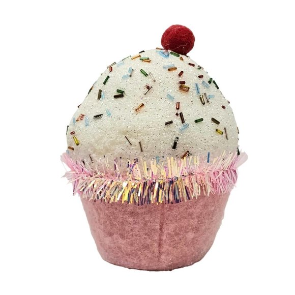 Giant Pink Cupcake Christmas Ornaments (Set of 2) - Picture 3 of 4